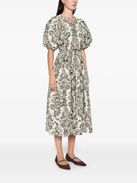 Ulla Johnson Harriet puff-sleeve midi dress - Neutrals