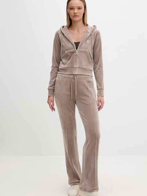 Juicy Couture bluza z kapturem damska welurowa MADISON COL OUT - zdjęcie produktu nr 1