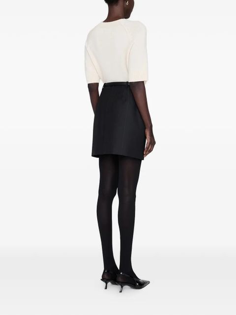 ANINE BING pinstripe mini skirt - Black