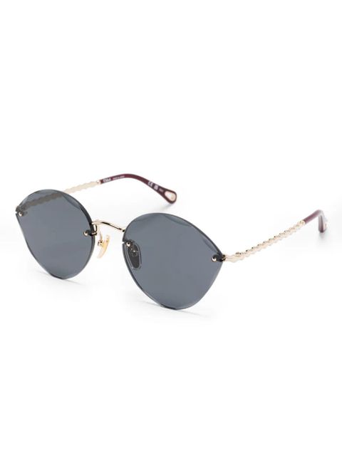 Chloé Eyewear geometric-frame sunglasses - Gold - zdjęcie produktu nr 2