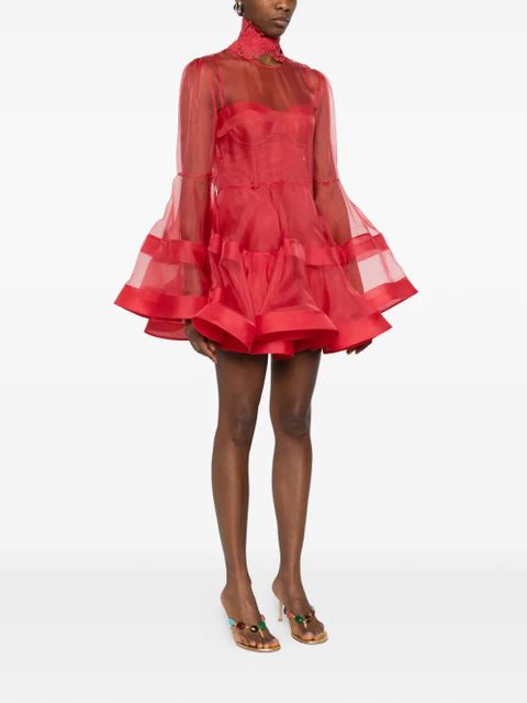 ZIMMERMANN Rebellion Lantern lace-collar layered mini dress