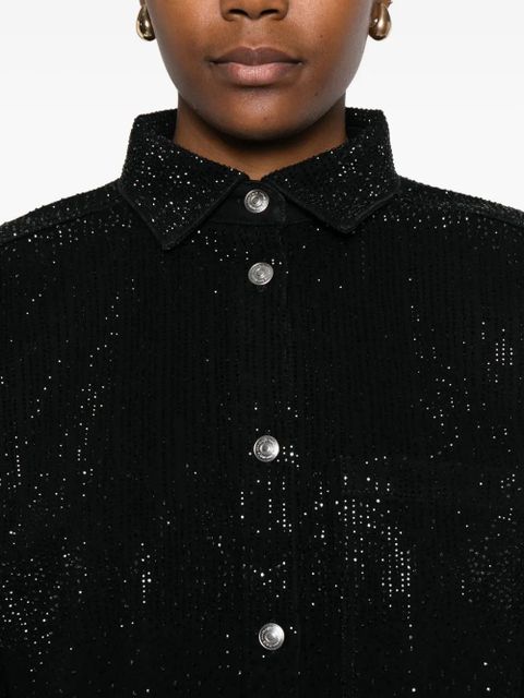Maje sequin-embellished shirt - Black