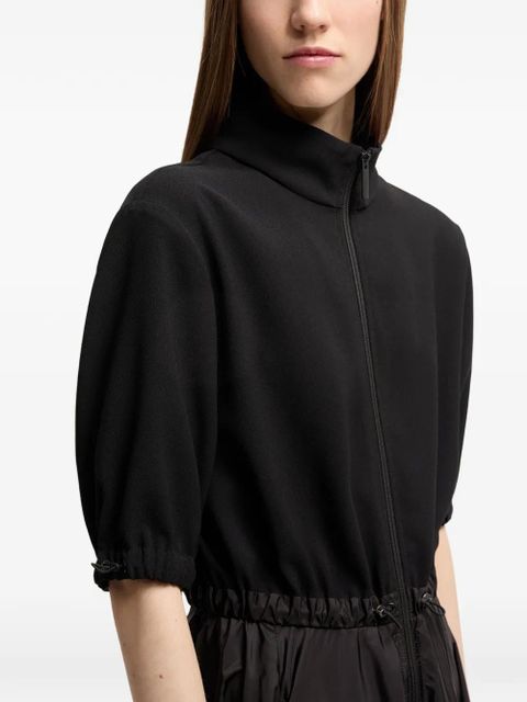 Moncler logo patch midi dress - Black