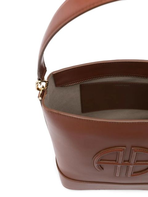 ANINE BING logo-patch tote bag - Brown