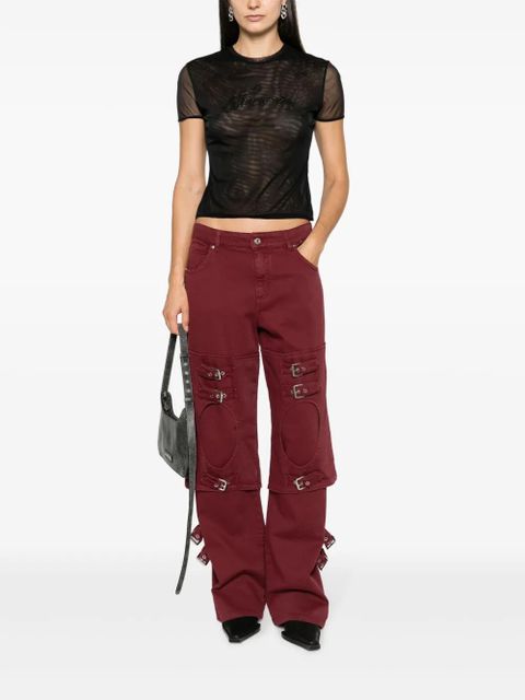 Blumarine buckle-detail boyfriend jeans - Red - zdjęcie produktu nr 2