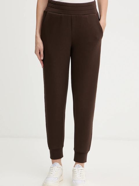 Guess spodnie dresowe NEW VICTOIRE damskie kolor brązowy z aplikacją W5YB11 KBYE2 - zdjęcie produktu nr 1