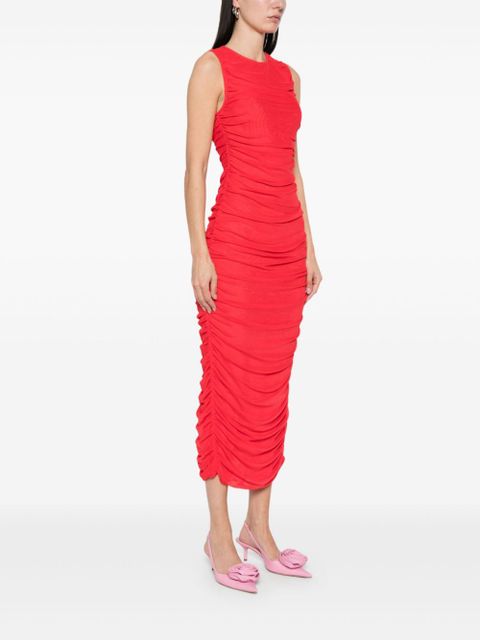 ROTATE BIRGER CHRISTENSEN mesh midi dress - Red