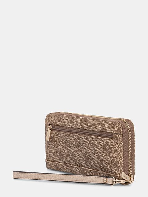 Guess portfel LAUREL damski kolor beżowy SWSG74 59146