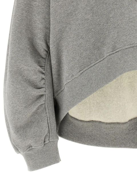 The Attico logo-embroidery V-neck sweatshirt - Grey