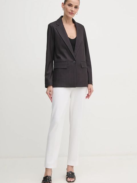 Joseph Ribkoff spodnie damskie kolor beżowy proste medium waist 143105