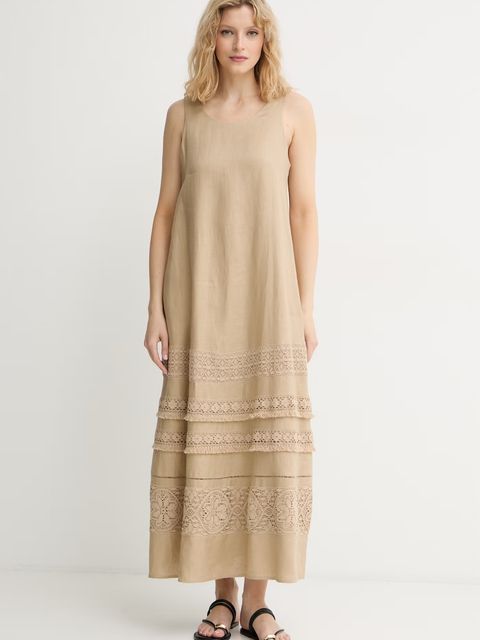 Weekend Max Mara sukienka letnia lniana - zdjęcie produktu nr 1