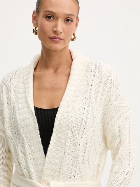 Guess kardigan z dodatkiem wełny NATHALIE damski kolor beżowy W5BR76 Z4152 - zdjęcie produktu nr 2