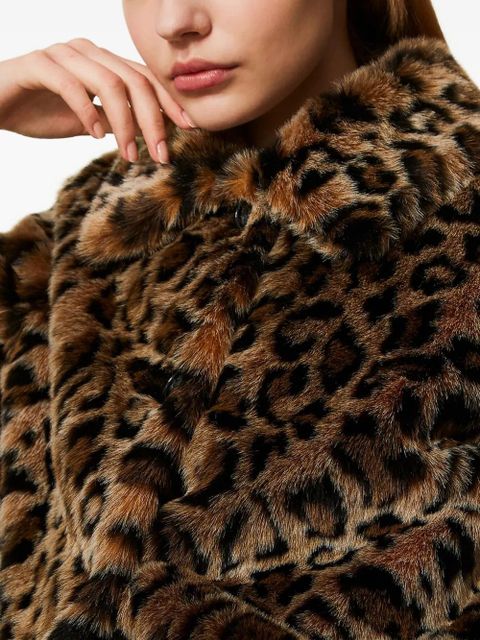 TWINSET leopard-print faux-fur coat - Brown