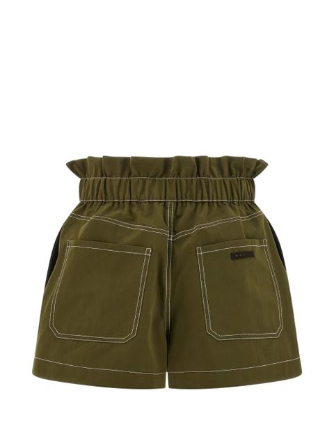 Marni contrast-stitching shorts - Green - zdjęcie produktu nr 2