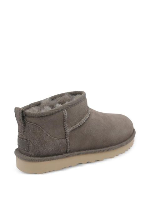 UGG Classic Ultra Mini round-toe logo ankle boots - Grey