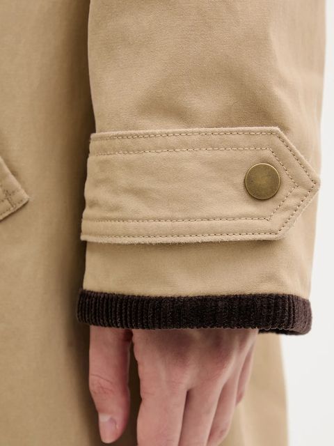 Abercrombie & Fitch płaszcz kolor beżowy KI144-5303-415 - zdjęcie produktu nr 2