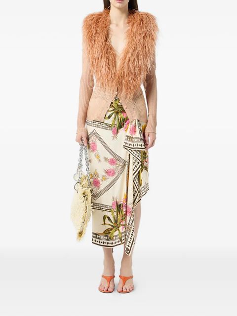 Blumarine asymmetric floral-print skirt - Neutrals - zdjęcie produktu nr 2