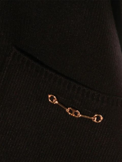 TWINSET ribbed chain-embellished jacket - Black