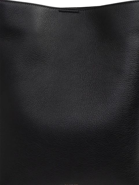 Jil Sander small leather strap shoulder bag - Black