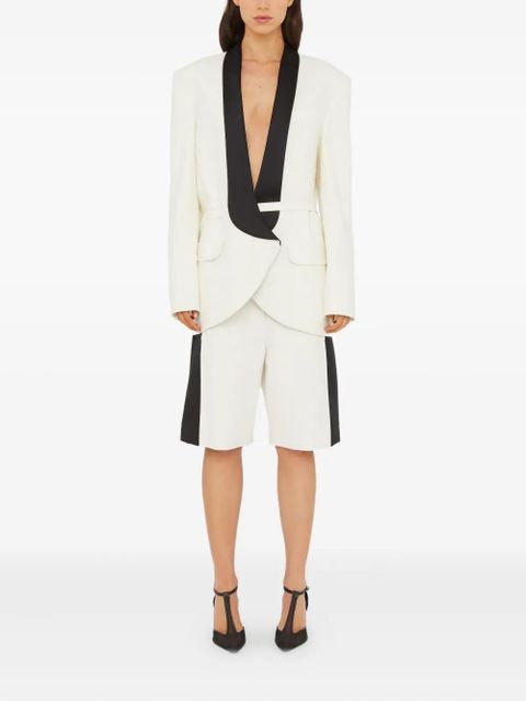Christopher Esber contrast-lapel tuxedo blazer - White - zdjęcie produktu nr 2