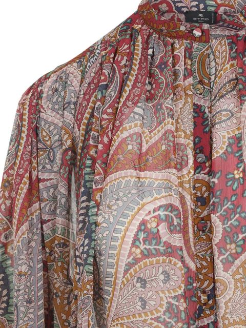 ETRO paisley print high-neck blouse - Red - zdjęcie produktu nr 2
