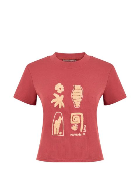 ALEMAIS Laurence Chenille round-neck T-shirt - Brown - zdjęcie produktu nr 1