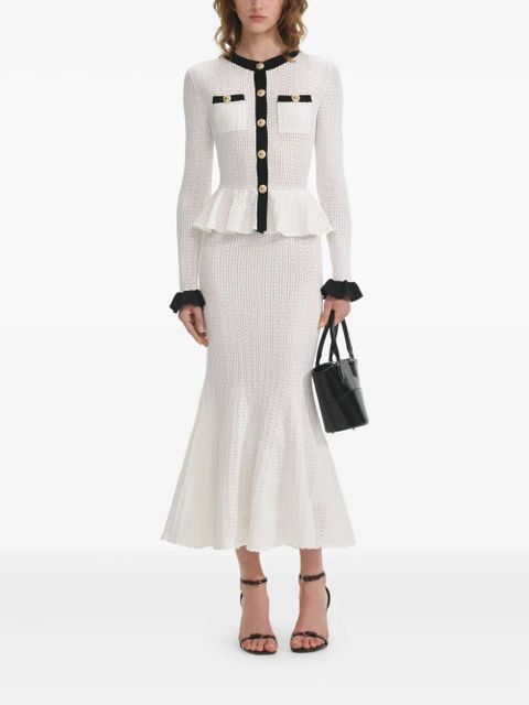 Self-Portrait knitted dress - White - zdjęcie produktu nr 1