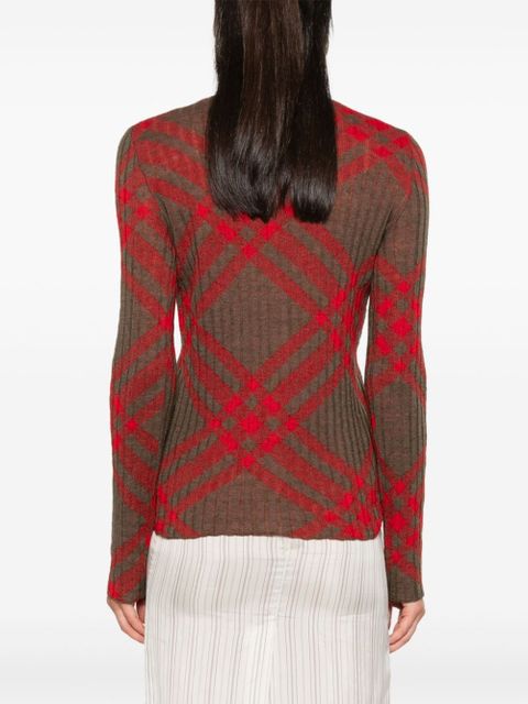 Burberry checked cardigan - Red - zdjęcie produktu nr 2