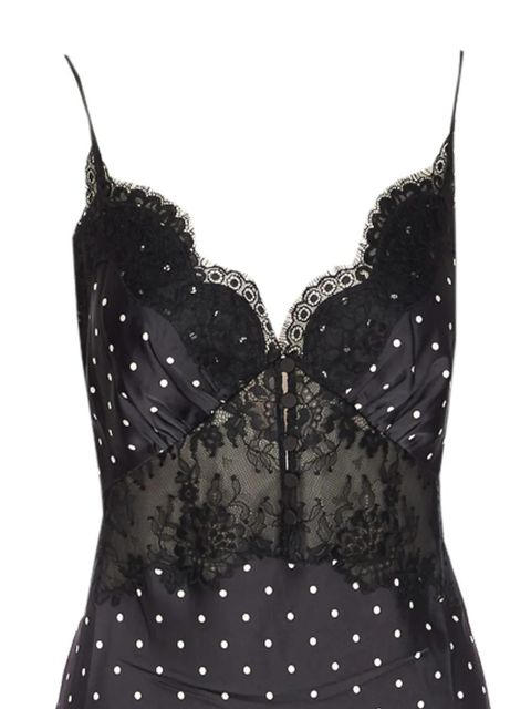 Self-Portrait polka dot lace maxi dress - Black