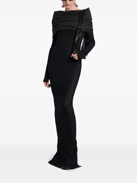 ENTIRE STUDIOS draped-shoulder maxi dress - Black - zdjęcie produktu nr 2