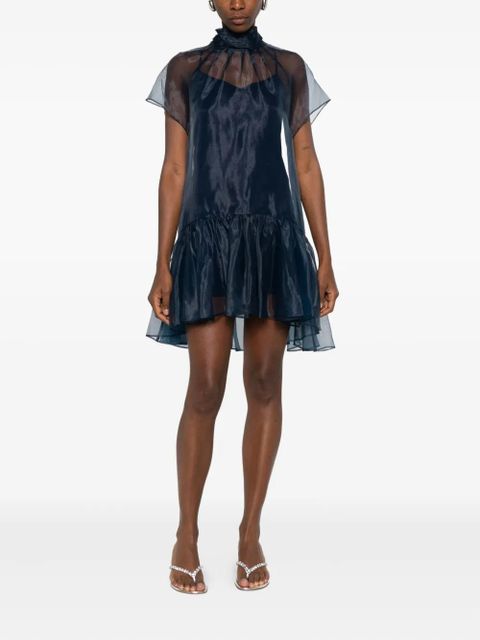 Simkhai Beaux ruffled mini dress - Blue
