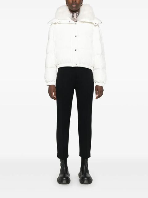 Yves Salomon contrasting-collar ski jacket - White - zdjęcie produktu nr 2