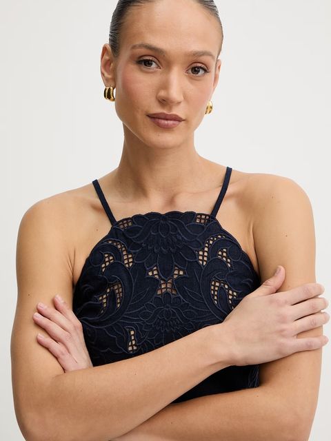 Twinset bluzka z dodatkiem lnu