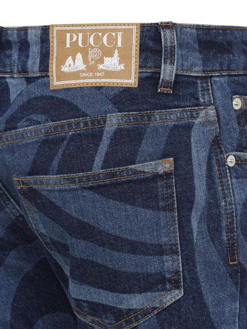PUCCI Marmo-print flared jeans - Blue