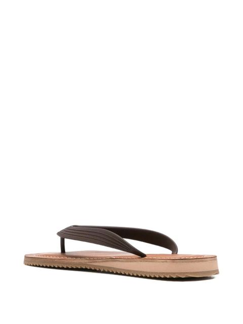 Miu Miu logo-detail flip-flops - Brown