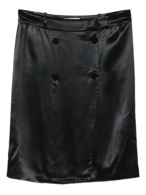 Ferragamo satin midi skirt - Black - zdjęcie produktu nr 1