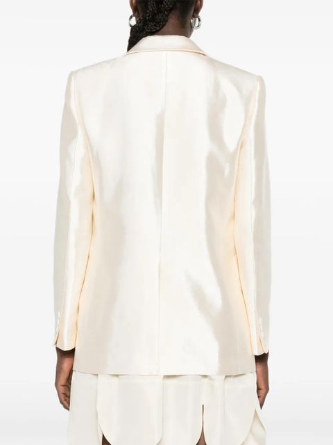 SANDRO Myrella floral-appliqué front-pocket blazer - Neutrals