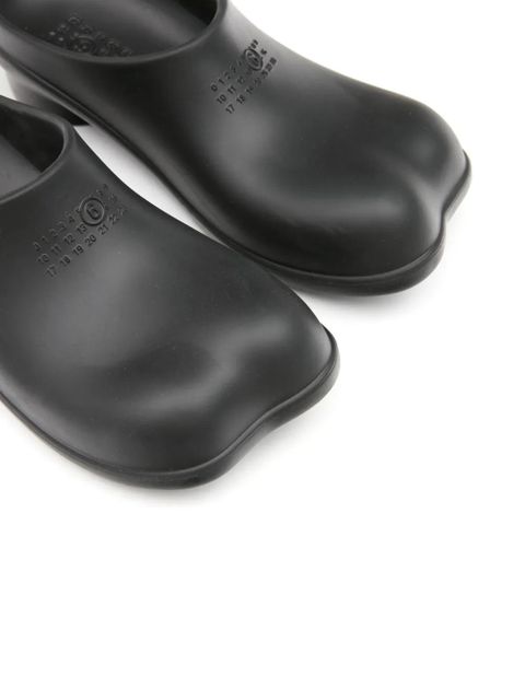 MM6 Maison Margiela Anatomic numbers-motif slippers - Black