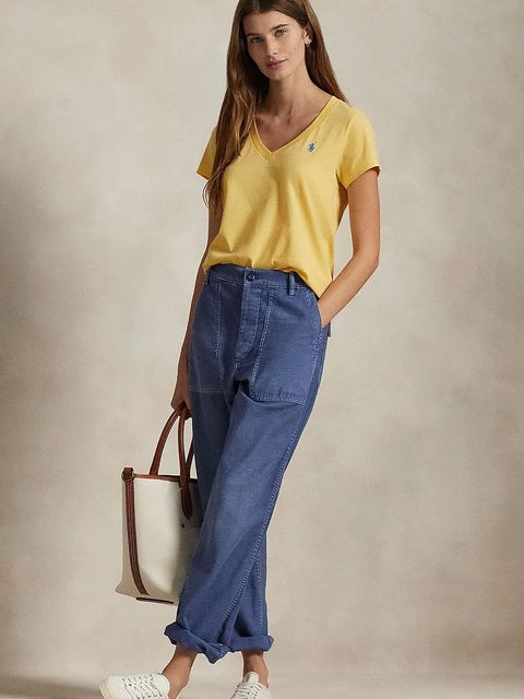 Polo Ralph Lauren t-shirt bawełniany damski kolor żółty 211902403