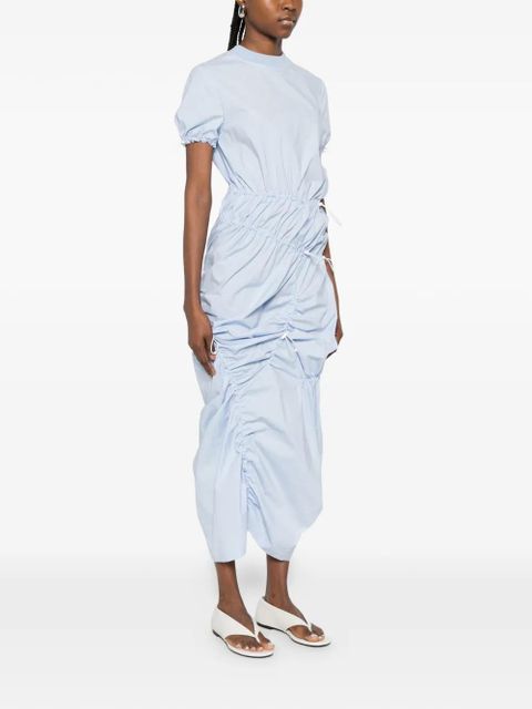 Moschino gathered midi dress - Blue