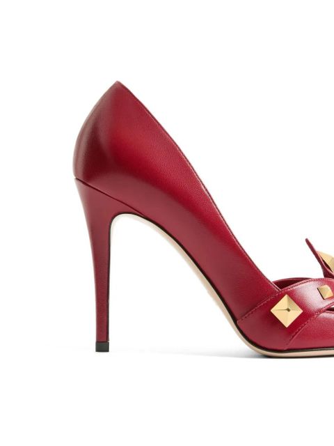 Valentino Garavani Studdy kidskin pumps 100mm - Red