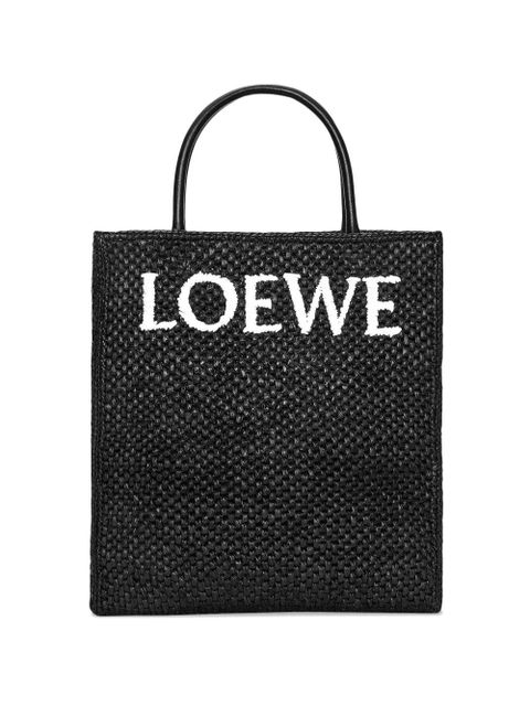 LOEWE raffia top handle tote bag - Black - zdjęcie produktu nr 1