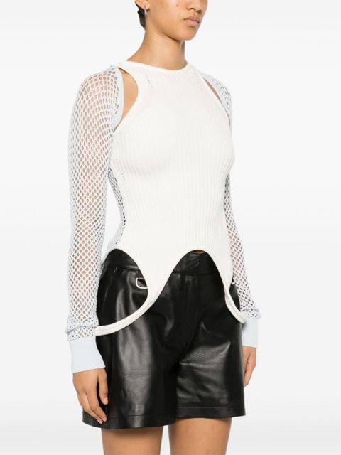 Off-White Racerback panelled top - Neutrals