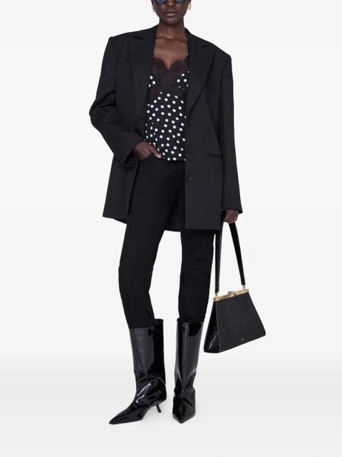 ANINE BING lace polka dot top - Black - zdjęcie produktu nr 2