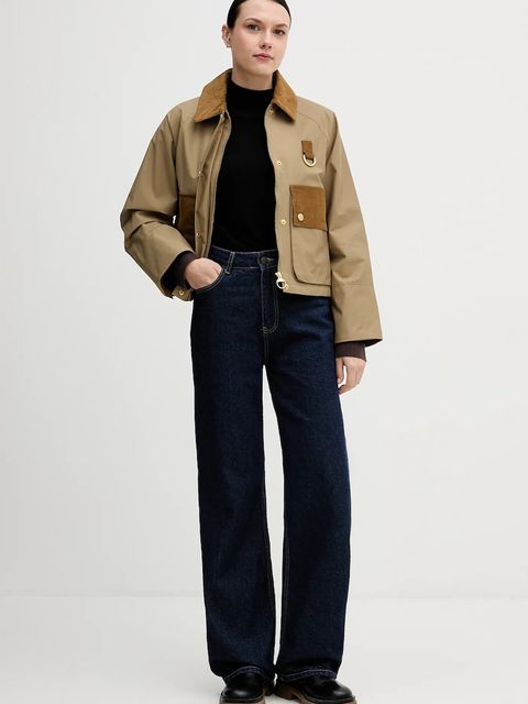 Barbour kurtka PHOEBE kolor beżowy przejściowa oversize LCA0371 - zdjęcie produktu nr 2