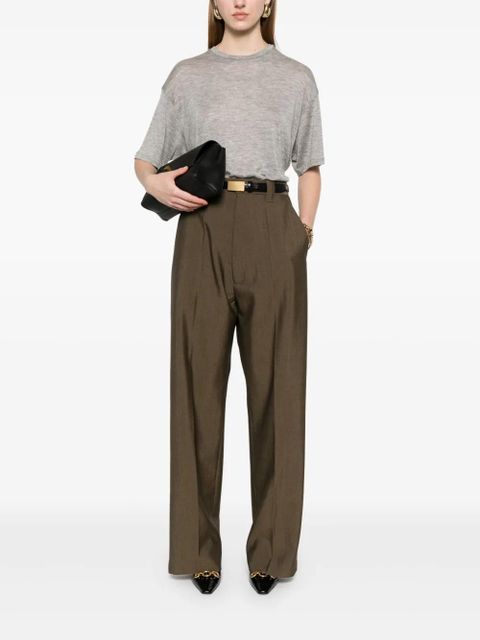 Saint Laurent fine-knit T-shirt - Grey