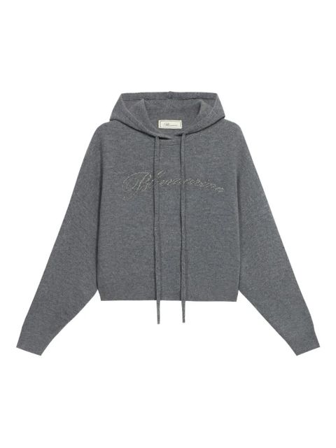 Blumarine crystal-embellished hoodie - Grey - zdjęcie produktu nr 1