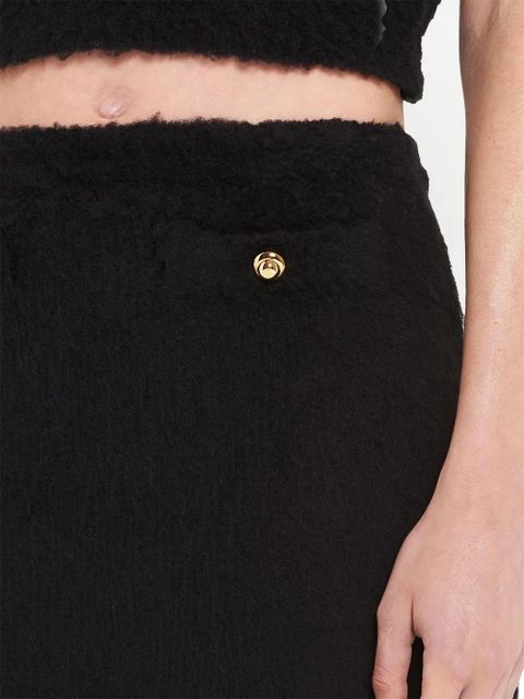 Miu Miu high-waisted bouclé miniskirt - Black
