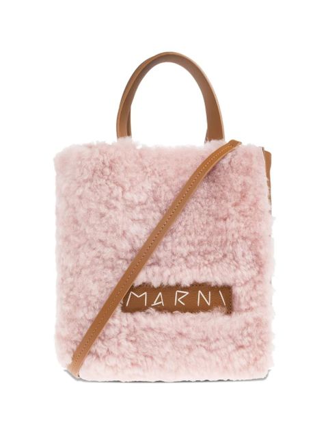 Marni shearling tote bag - Pink - zdjęcie produktu nr 1