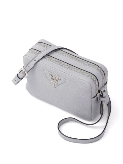 Prada Flou logo-plaque shoulder bag - Grey